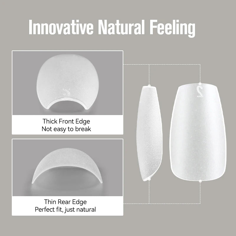UR SUGAR 3PCS False Nails Set With 420Pcs Matte Soft Gel Tips Solid Glue Gel Remover Quick Nail Extension Kit Nail Beauty Starte