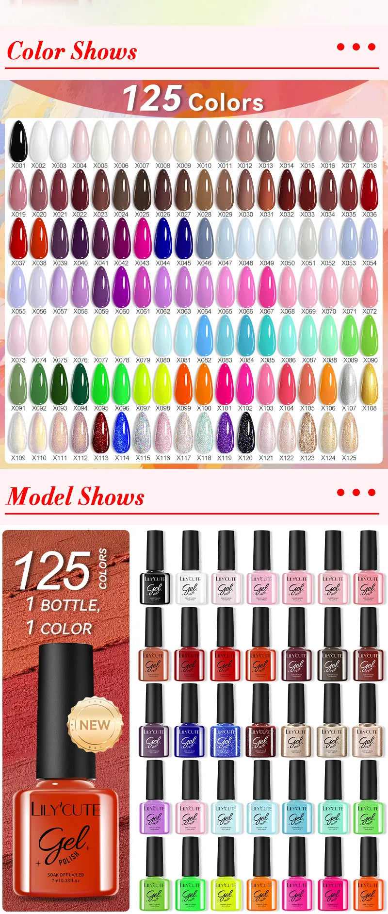 LILYCUTE 6PCS Gel Nail Polish Set Summer Neon Nail Gel Kits For DIY Nail Vernis Semi Permanent UV Lamp Gellak Nail Varnish Set