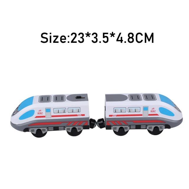 RC Electric Train Set Locomotive Magnetic Train Diecast Slot Toy Fit for Brand Wooden Railway Tracks Toys for Children Gifts