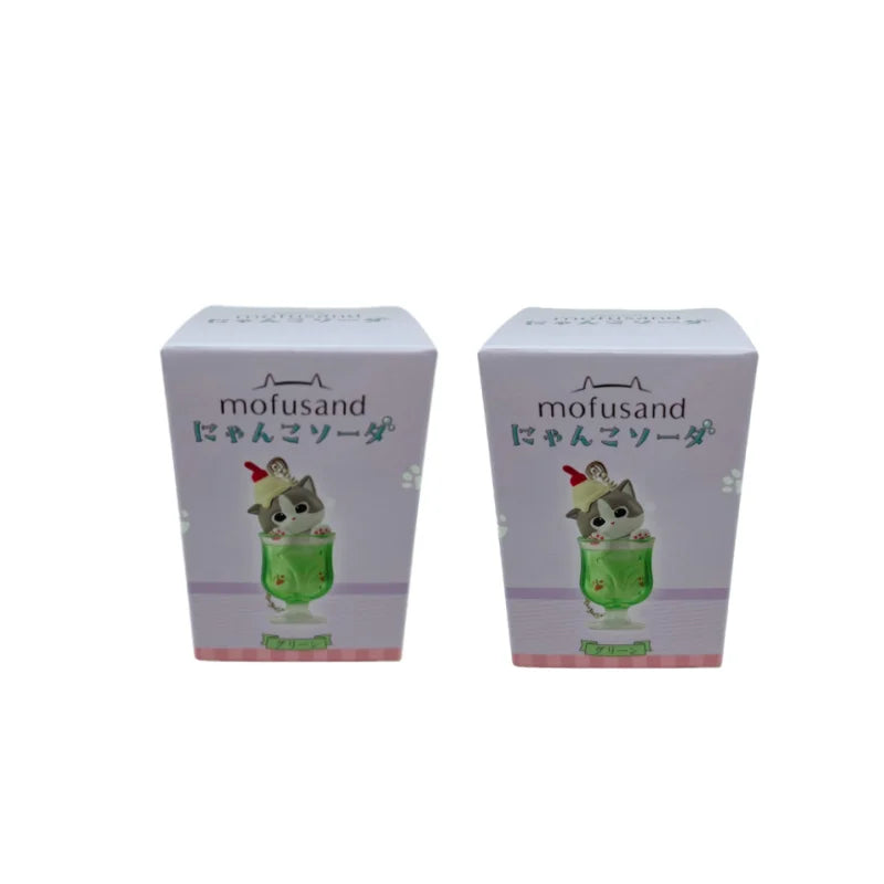 In Stock New Mofusand Cat Pudding Cold Drink Pendant Mini Figures Blind Box Anime Figures Ornaments Dolls Birthda Xmas Gifts Toy
