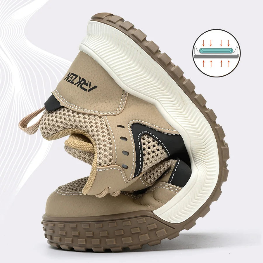 Safety Shoes Man S3 with Steel Toe Boots, EU Standard Kevlar Work Shoes Man Lightweight, CN39-46 Protective Working Shoes Woman