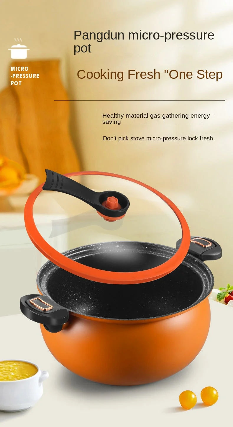 Large-Capacity Micro-Pressure Sandpot Household Slow-Cooking Stew Pot Soup Pot Stainless Steel Pumpkin Pot Induction Cooker & Ga