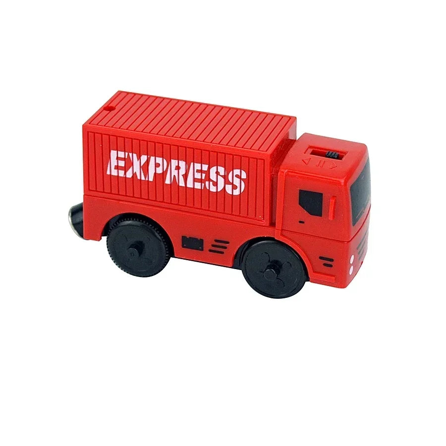 Wooden Train Toys Train Track Magnetic Set Electric Car Locomotive Diecast Slot Fit All Wood Brand Biro Railway Tracks For Kids