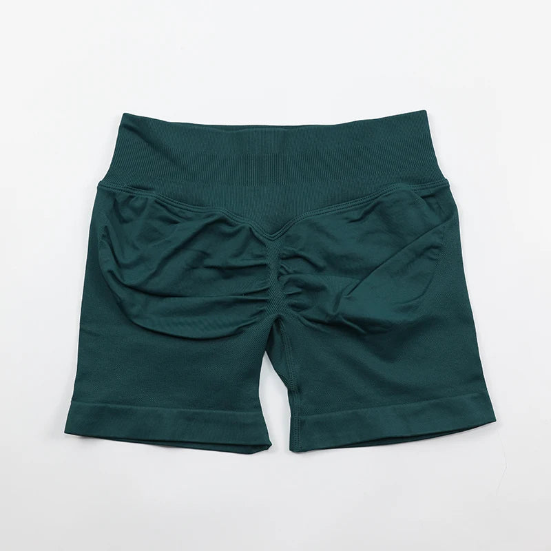 Impact Shorts 4.5" Seamless High Stretch Low Ribbed Band Subtle Glute Contour Shorts Fitness Workout Yoga Gym Shorts