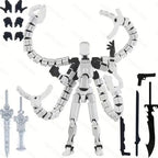 T13 Action Figure 3D Printed Multi-Jointed Movable Titan 13 Lucky Dummy Nova Robot Action Figure Desktop Assembly Completed Gift