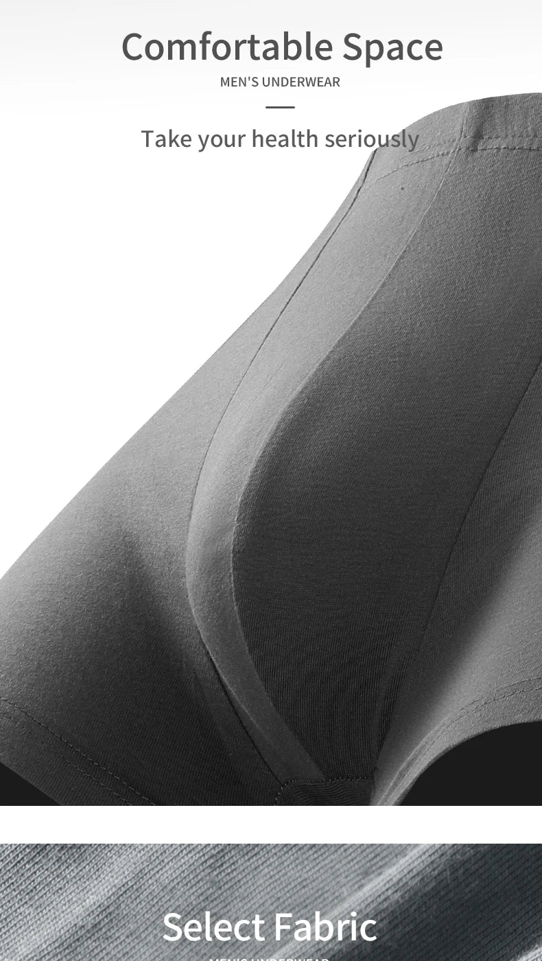 Men's Underwear 100% Cotton Boxer Briefs Summer Large Size Thin Breathable Comfort Underwear Sports Boys Boxer Briefs
