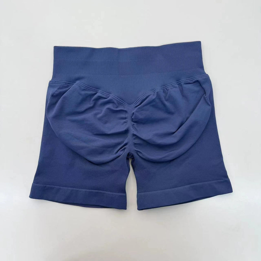 Impact Shorts 4.5" Seamless High Stretch Low Ribbed Band Subtle Glute Contour Shorts Fitness Workout Yoga Gym Shorts