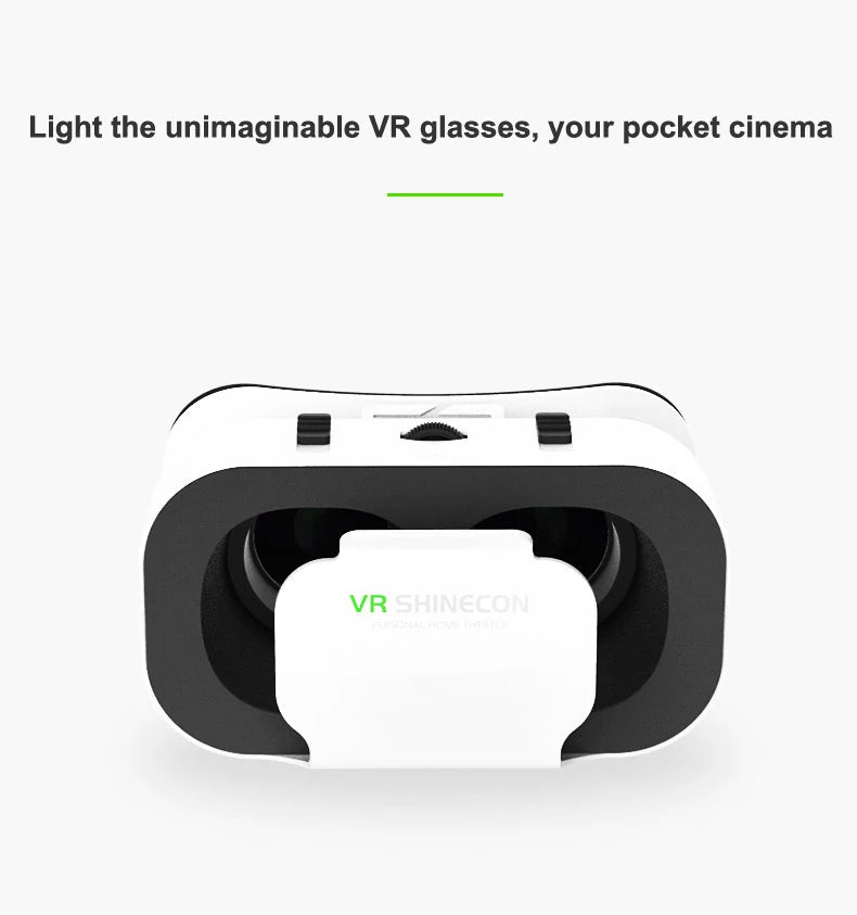 Shinecon VR Glasses 3D Headset Virtual Reality Device Helmet Goggles Lenses Mobile Smartphone Smart Phone Cell Realidade Viar VR