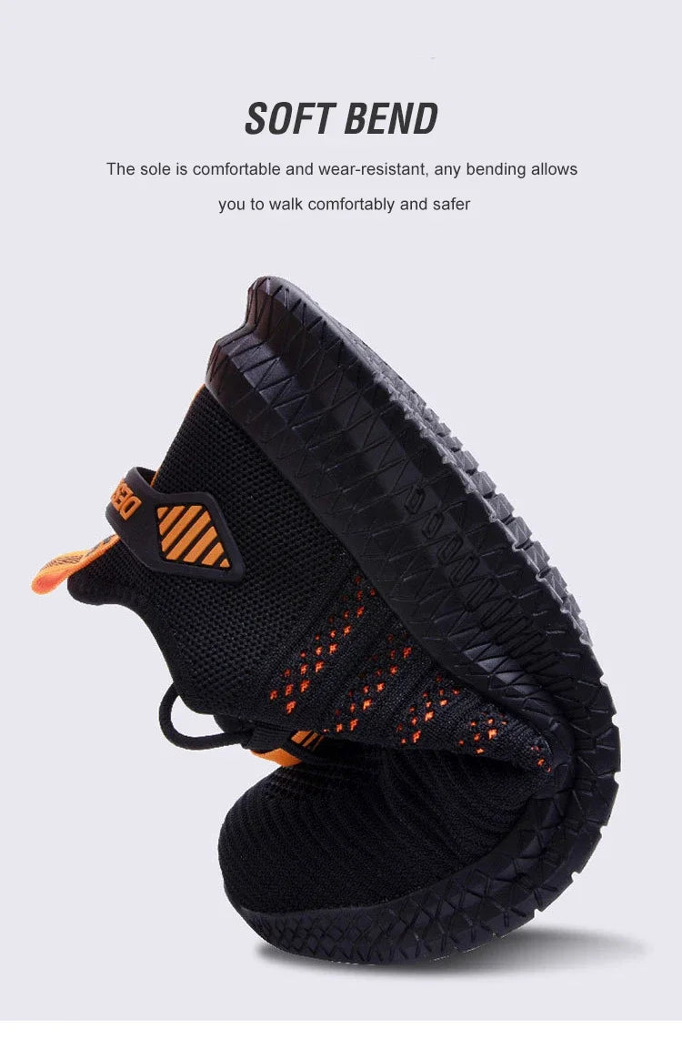 Work Safety Shoes Summer Breathable Men Air Cushion Work Protective Sneakers Anti-Puncture Work Shoes Male Steel Toe Shoes