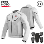 Summer Motorcycle Jacket Men's Riding Clothing Breathable CE Protector Gear Soft Mesh Inner Outdoor Motocross Outfit Off-road Cycling