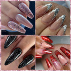 LILYCUTE 15ml Extension Gel Nail Polish Set Quick Nail Prolong With Extend Mold Nail Tips Acrylic Solution Manicure Tools Kit