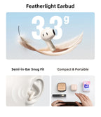 Baseus Bass BS2 Lite True Wireless Earbuds Bluetooth 6.0 Semi-in-Ear Earphones 2-Mic AI ENC 40H Playtime IP55 SuperBass Ear buds