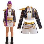 4 5 6 7 8 9 10 11 12 Years K-POP Girls Clothing Sets Cosplay 3Pcs Girls Suits Korean Version Birthday Party Costume Kids Clothes