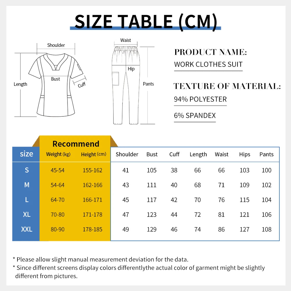 Niaahinn Scrubs Uniforms Sets Wholesale Medical Scrub Stretch Suit Healthcare Nursing Uniform Unisex Surgical Uniforms Woman Men