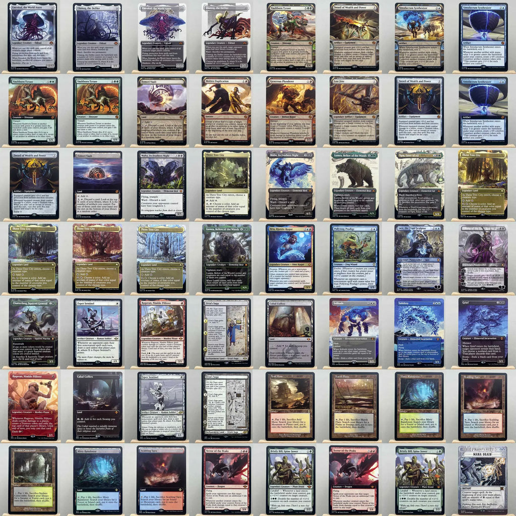 BIG MH3 OTJ OTP HOLO7-Ⅰ01 Tcg cards proxys Magical  Simulacrum Synthesizer and Power Vaultborn the Tyrant Ulamog, Gather