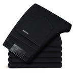 Spring Autumn Men Classic Fashion Brand Jeans Homme Man Soft Stretch Black Biker Masculino Denim Trousers Mens Pants Overalls