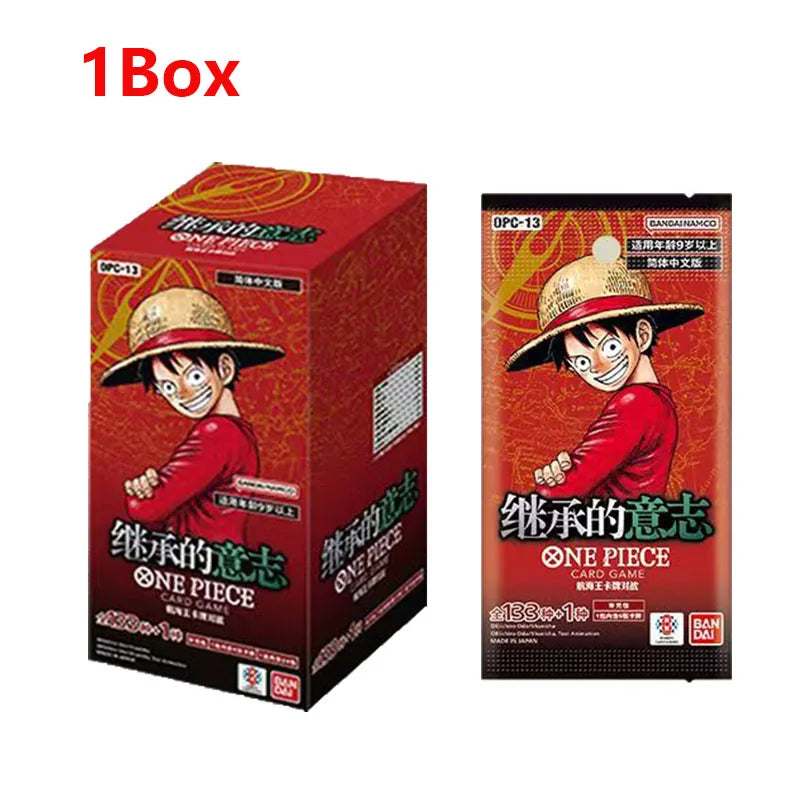 Bandai One Piece TCG OP01-OP13 Card Game Romance Dawn Chinese Version TCG Booster BOX Collection Cards Kids Toys Birthday Gift