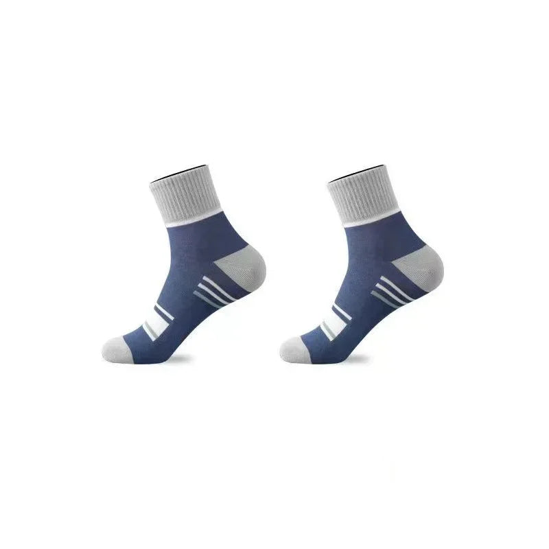Men's 100% Cotton Casual Socks for Spring and Summer, Men's Antibacterial & Deodorant Business Socks, High-Quality Sports Socks