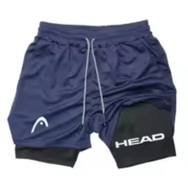 Running Shorts Men Fitness Gym Training 2-in-1 Sports Compression Fashion Quick Dry Workout Harajuku Jogging Double Deck Summer Secondary image