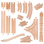 Wooden Train Track Toys Railway Rails Accessories Fit Thomas Train Road Connector Wood Railway Bridge Children Birthday Gifts