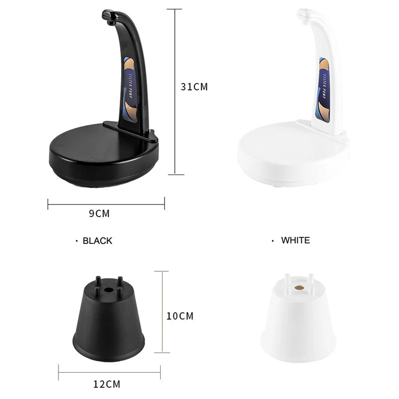 USB Rechargeable Electric Black Small Motor Pumping Automatic Water Dispenser