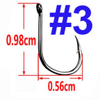 100/50/25 pcs Iseama Carp Fishing Hook Offset Circle Hook Single Fly Fishing Jig Hook Barbed sea Fishhook Tackle Accessories