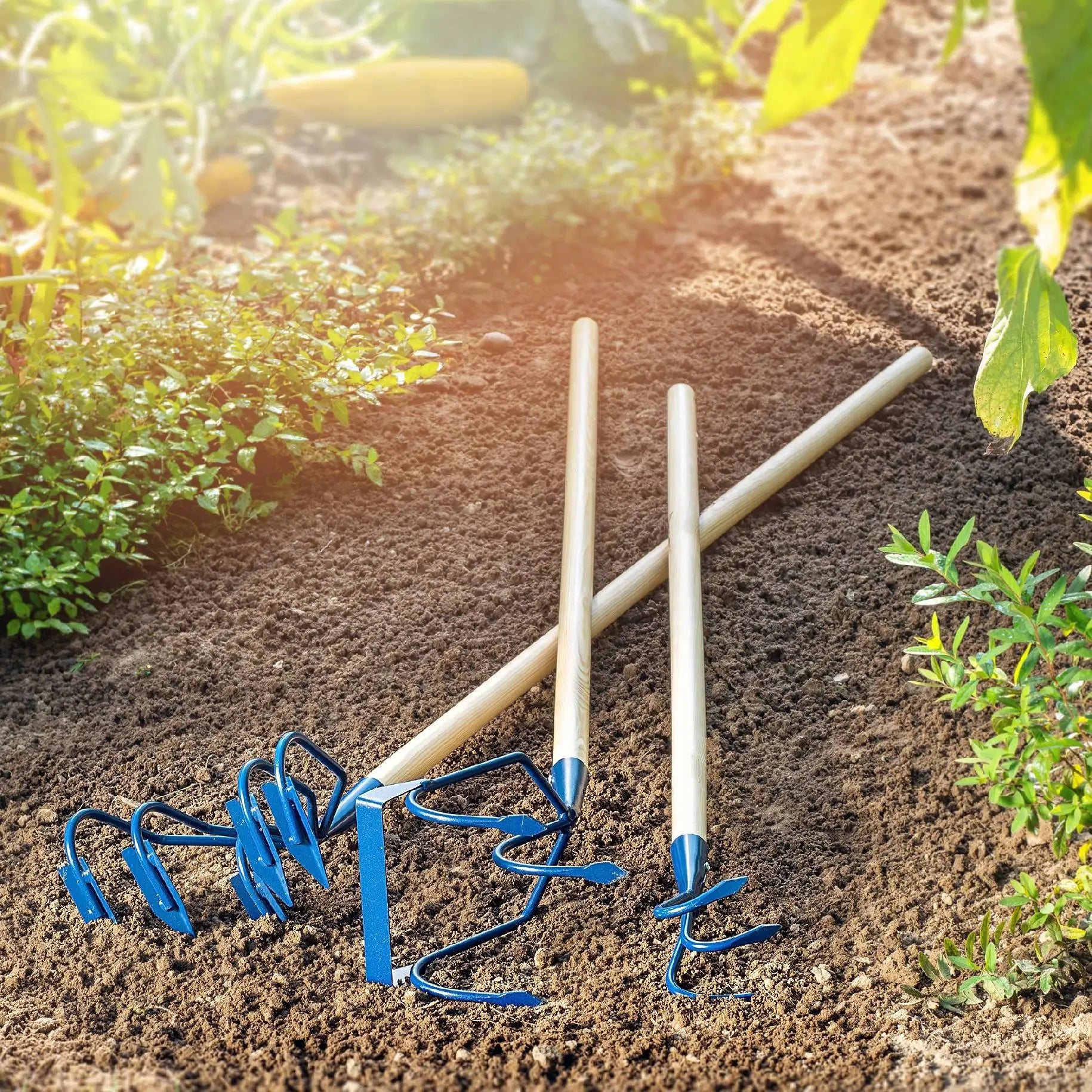 KADAX Cultivator Handheld Soil Pulp Garden 142 cm Earth Strong Claws