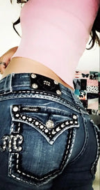 Low Waist Diamond Embroidery Slim Fit Harajuku Style Denim Jeans Trendy Streetwear for Hot Girls Cross-Border Fashion