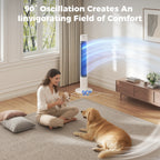 Patbrela 40inch Electric Tower Fan, 4 Speeds, 51° Oscillation, Remote Control, 12H Timer, 45W with Touch Control
