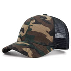 Military Camo Breathable Hard Top Baseball Cap | Wide Brim, Adjustable for Men & Women | Fishing, Hiking, Cycling Sun Hat