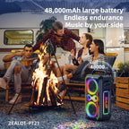 ZEALOT-PT21 200W Wireless Bluetooth Speaker , Portable Outdoor Speakers Loud with Bass Boost, Stereo Pairing, Reverse Charging,