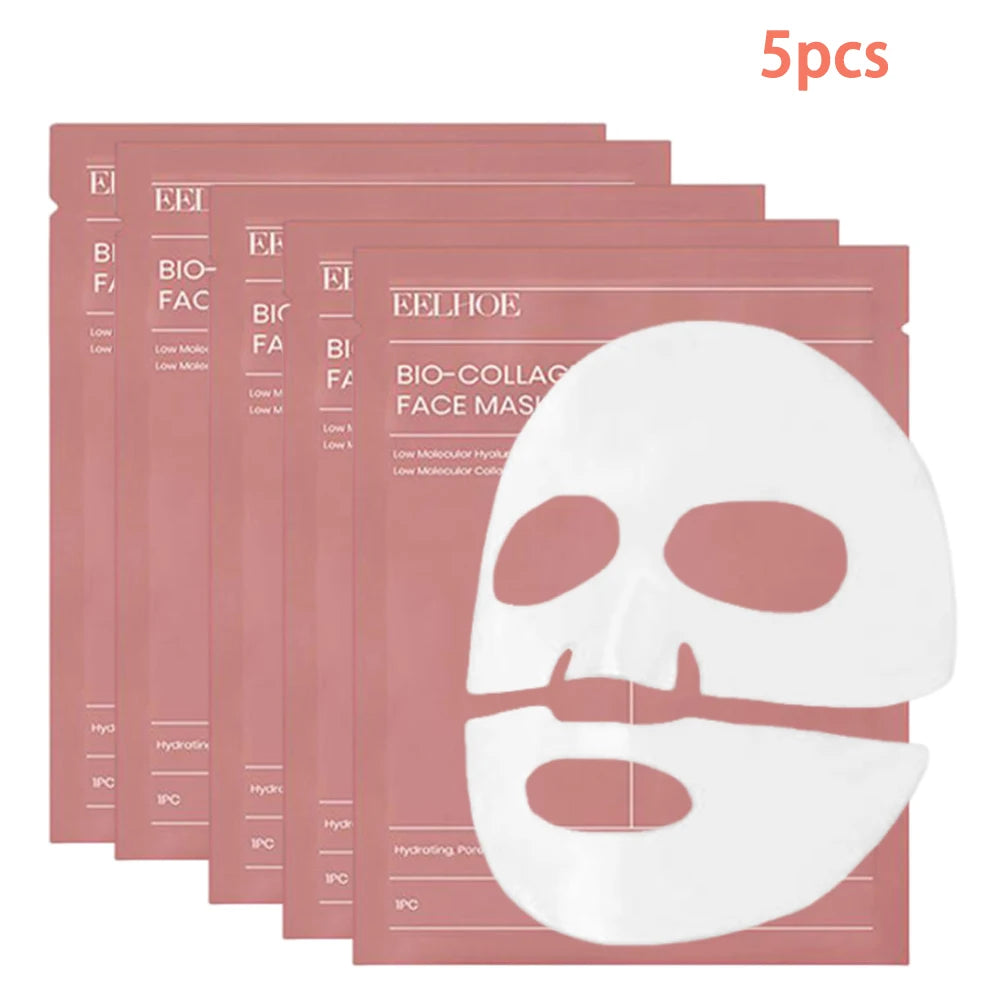 1/2/5pcs Bio-Collagen face Mask Hydrating Overnight Hydrogel Moisturizing Facial Mask VC Whitening Anti aging Skincare Main image