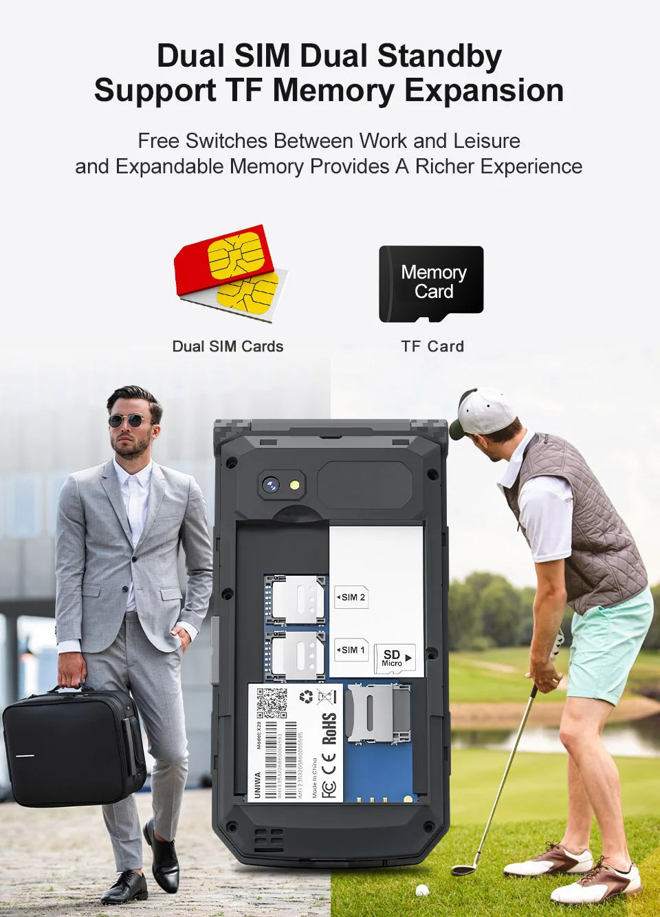 UNIWA X29 GSM Flip Phone 2.8 Inch Double Screen Dual SIM Big Font Big Button For Senior 2000mAh Wireless Radio  Russian Keyboard