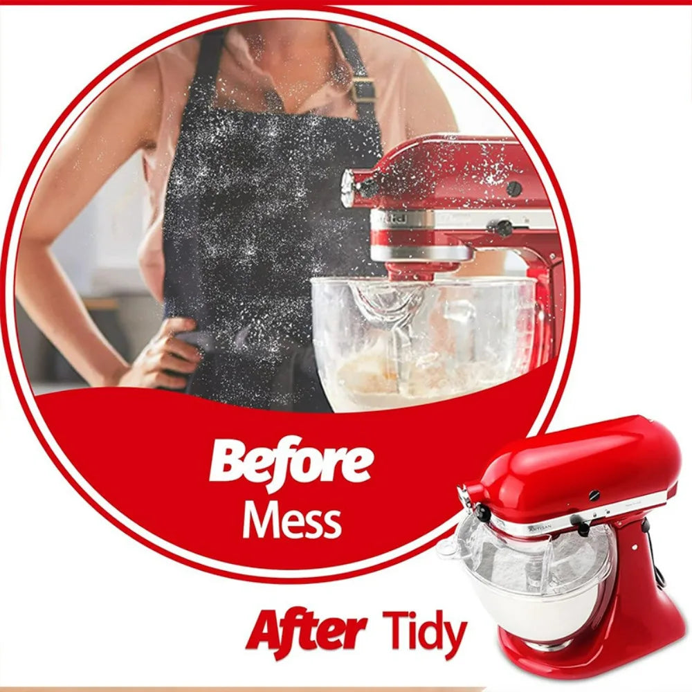 Pouring Shield Splash Guard, Detachable Flip Top Lid for KitchenAid 4.5-5QT Tilt Head Stand Mixer, Mixer Bowl Accessories
