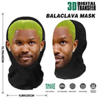 Cosplay 3D Printed Kanye Mask Stretch Mesh Full Face Mask Men Women Role Play Headdress Halloween Masquerade Balaclava Headdress