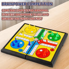 International Ludo Board Game for Kids: Portable Folding Chess Set, Educational Toy, Party Table Game for Elementary Students
