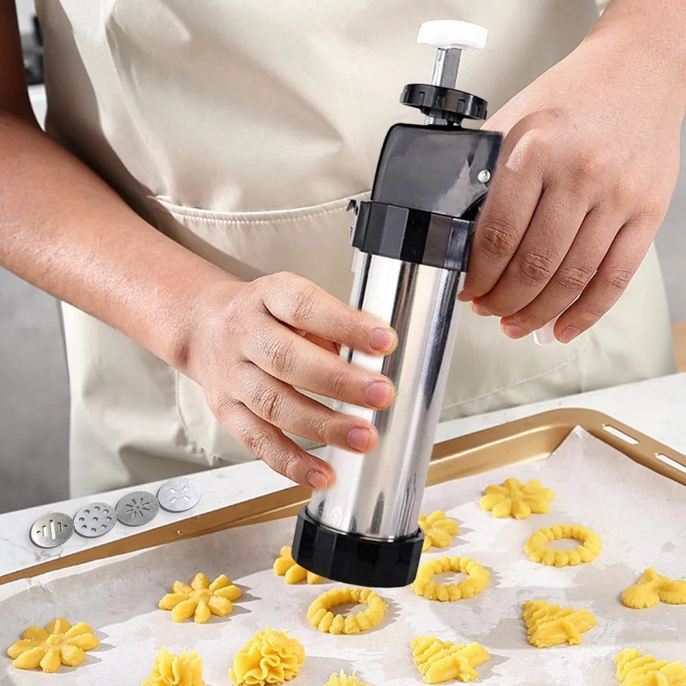 Stainless Steel Cookie gun Cake Cream Decorating Gun Cookie Making Machine Nozzles Mold Pastry Syringe Extruder Baking Tools Secondary image