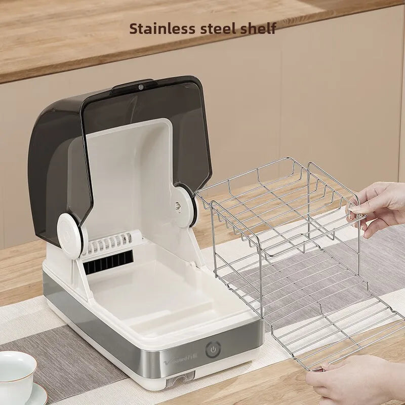 220V 22L Double-layer Compact Portable Sterilizer Machine for Home Kitchen Utensils Baby Bottles UV Sterilization and Drying