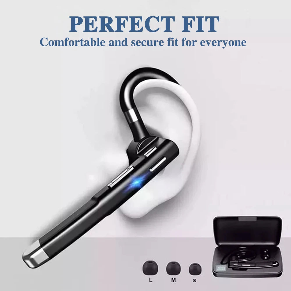 YYK-520 Wireless Headphones Business Bluetooth 5.3 Earphones Hands-free Call Mic Noise Cancelling Headset Earbuds for Driving