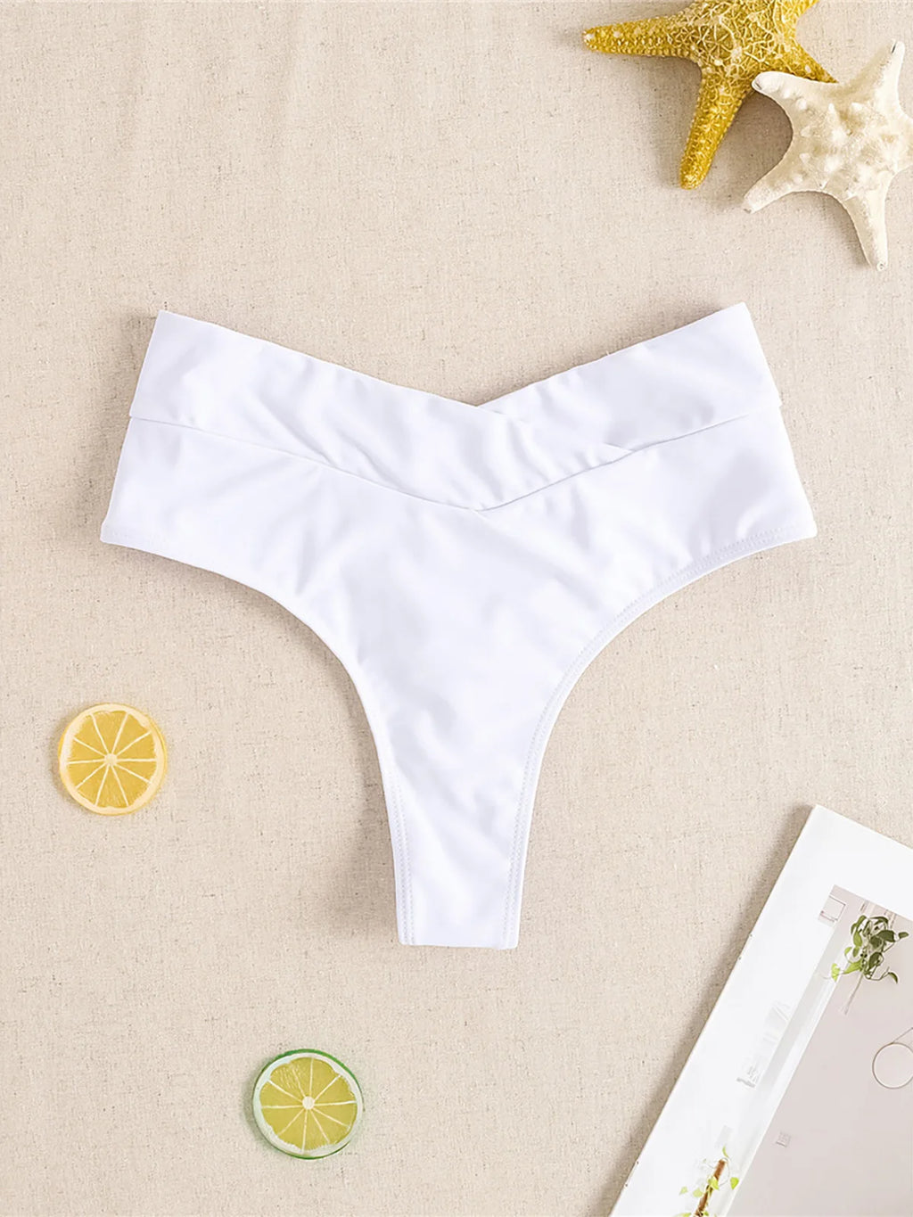 S - XL High Waist High Leg Cut Bikini Bottom Swim Brief Women Swimwear Female Bather Brazilian Tanga Panties Underwear K7095