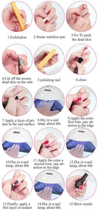 Nail Polish Kit Acrylic Nail Kit Poly Nail Gel Set With Nail Lamp Nails Extension Glitter Gel UV Building Gel Manicure Tools Set