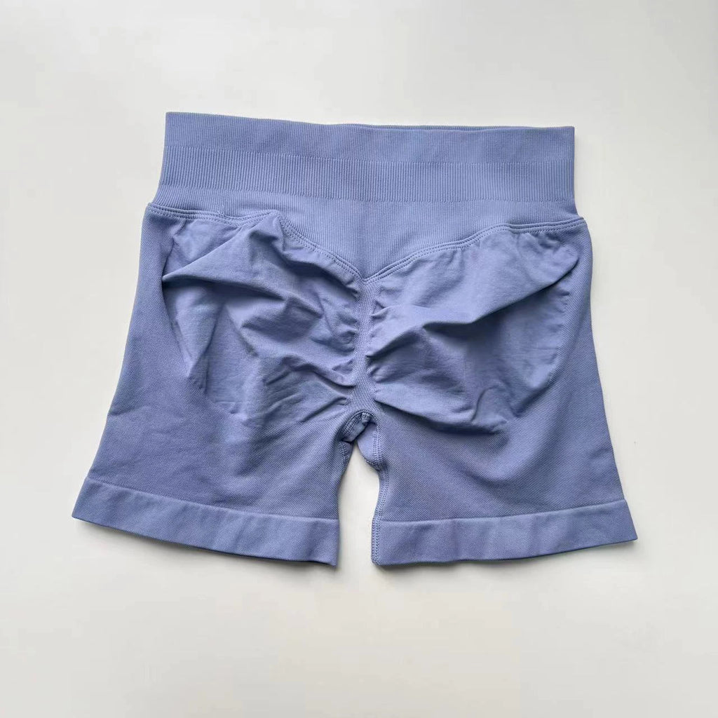 Impact Shorts 4.5" Seamless High Stretch Low Ribbed Band Subtle Glute Contour Shorts Fitness Workout Yoga Gym Shorts