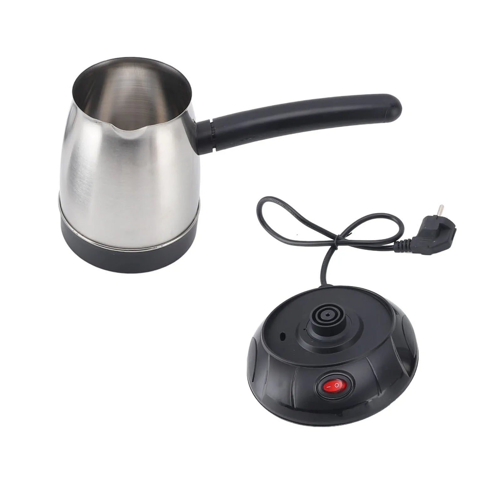 500ml Stainless Steel Electric Turkish Coffee Maker Pot with Long Removable Handle for Tea And Milk