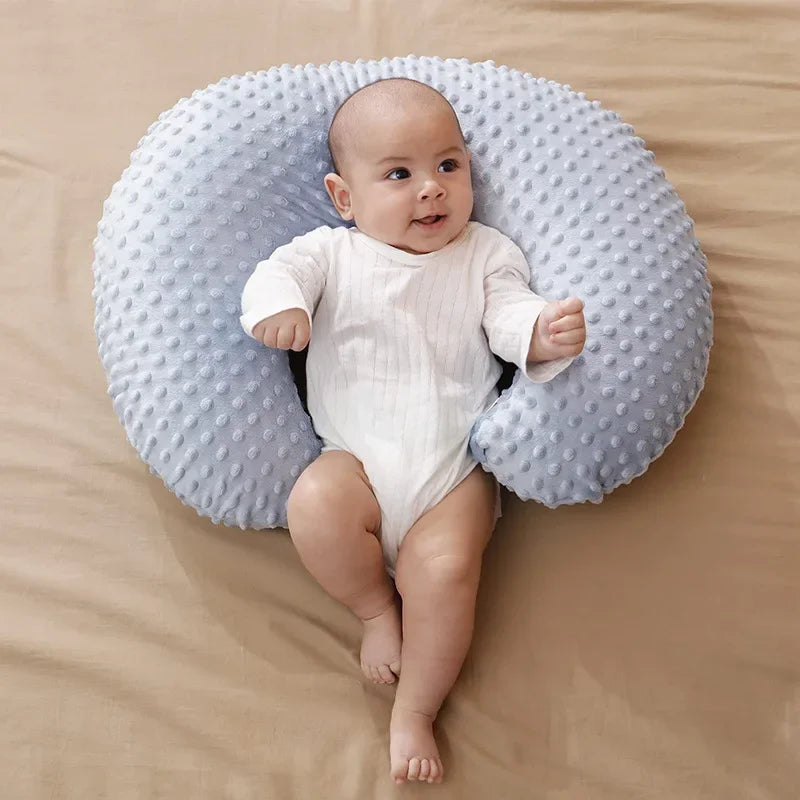 Soft Breathable Nursing Pillow Solid Color Back Support Cushion Baby Feeding Pillow Comfortable Nursing Aid Maternity Essential Main image