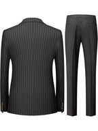 Men Suits Men's Two Piece Suit Double Breasted Man Fashionable and Slim-fitting Design Groom Wedding Dress Casual Striped Fabric