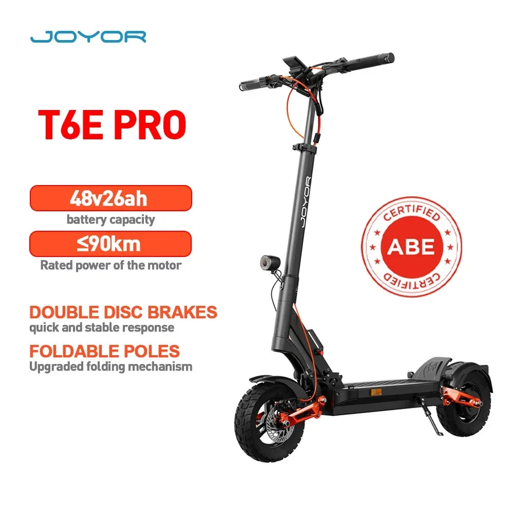 JOYOR T6E PRO ABE Adult Electric Scooter 500W Motor 48V26AH Battery E-Mountain Escooter 10" Off-Road Tire Foldable E-Scooter Secondary image