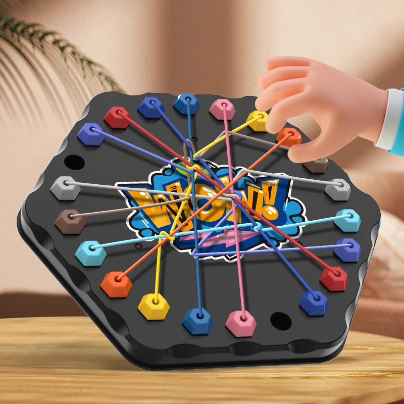 Kids Rope Knots Puzzle Board Game Color Line Twisted Connected Ropes Logic Thinking Table Game Parent Child Interactive Toy Main image