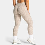 Teveo Tight-fitting Leopard-print Seamless Yoga Pants with Nude-skin High Elasticity Suitable for Fitness Running Pants