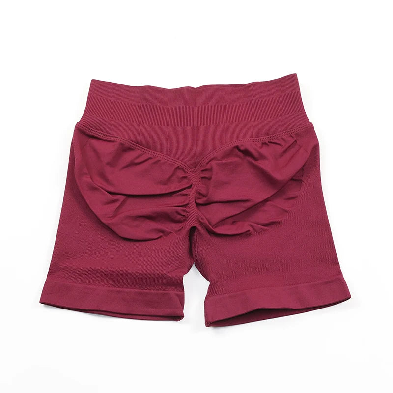 Impact Shorts 4.5" Seamless High Stretch Low Ribbed Band Subtle Glute Contour Shorts Fitness Workout Yoga Gym Shorts