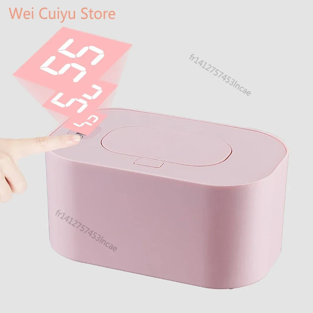 New Baby Wipe Warmer Heater Wet Towel Dispenser Napkin Heating Box Home/Car Use Mini Wipe Warmer Case Disinfecting Wipes